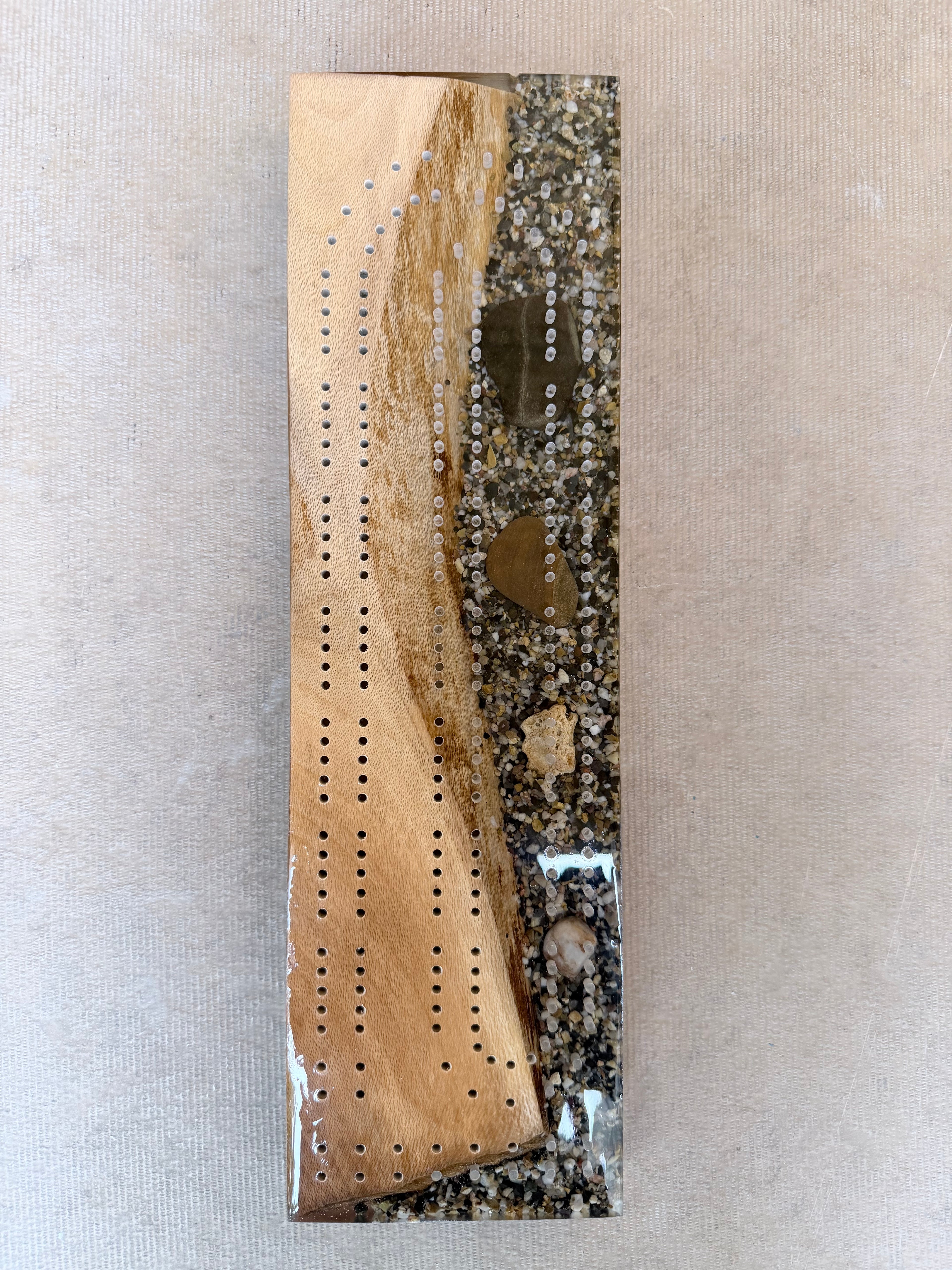 Sycamore & Sand Cribbage Board