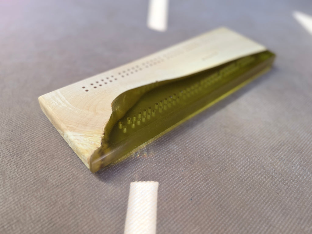 Yellow and Maple Cribbage Board