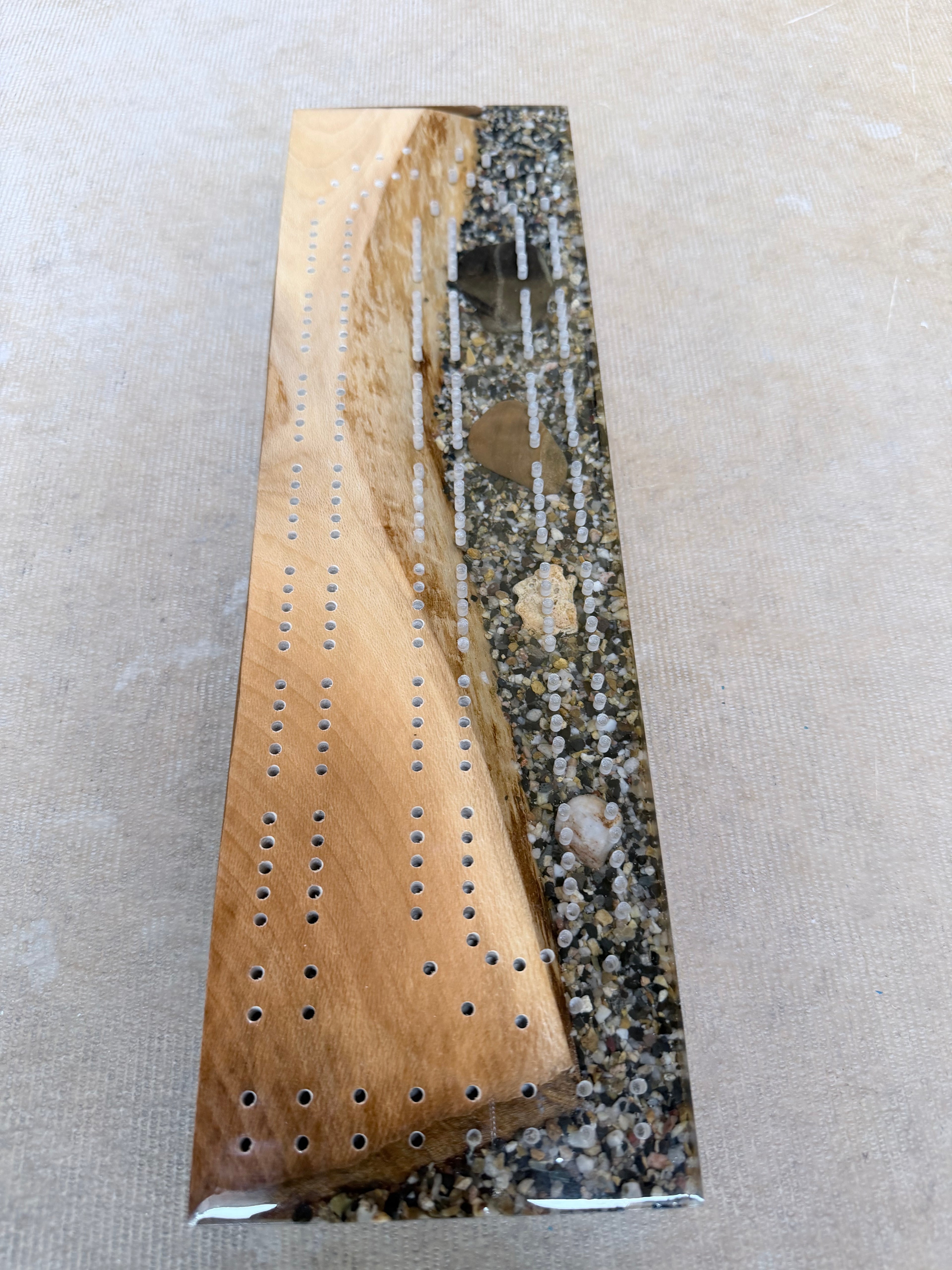 Sycamore & Sand Cribbage Board