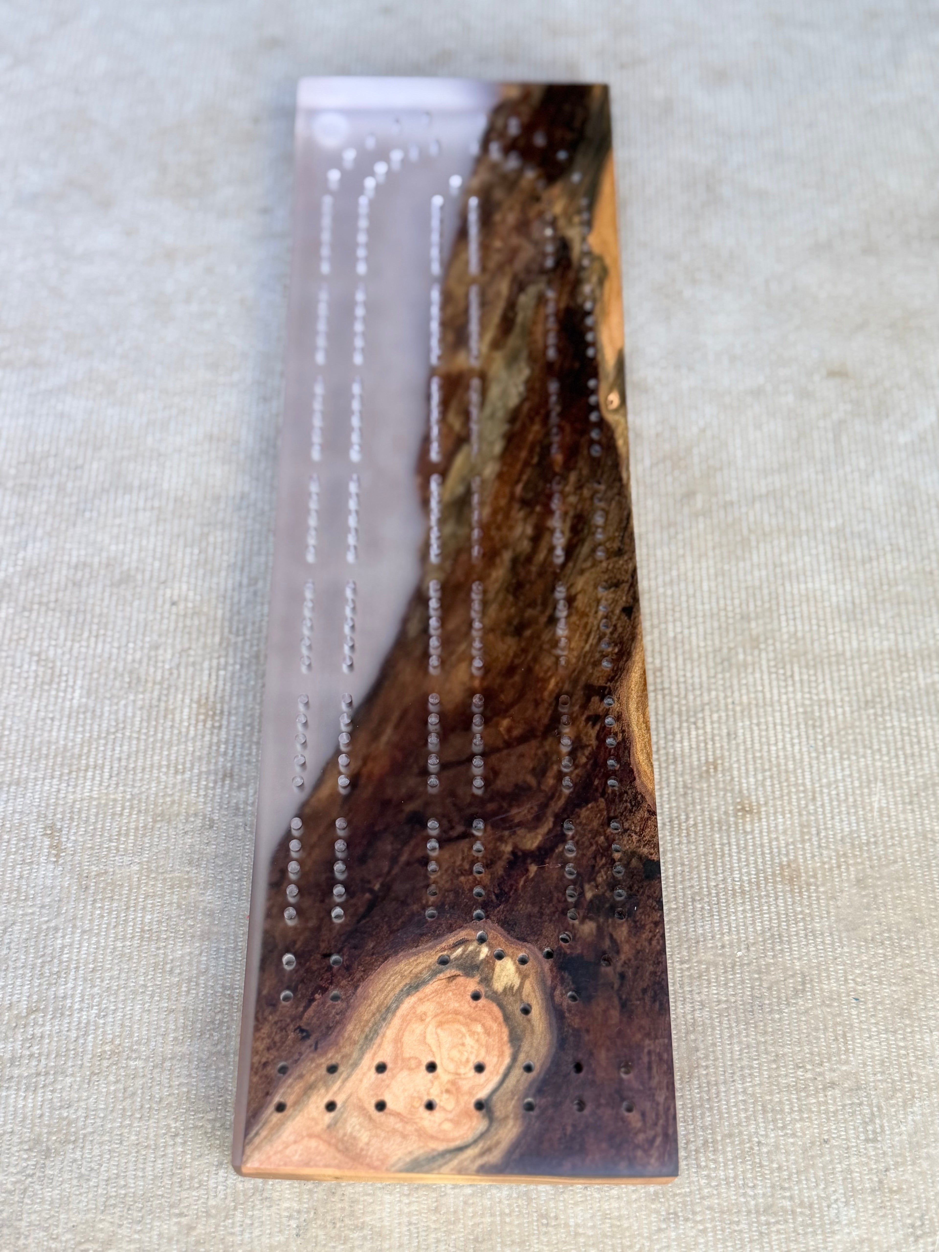 Maple & Blush Cribbage Board