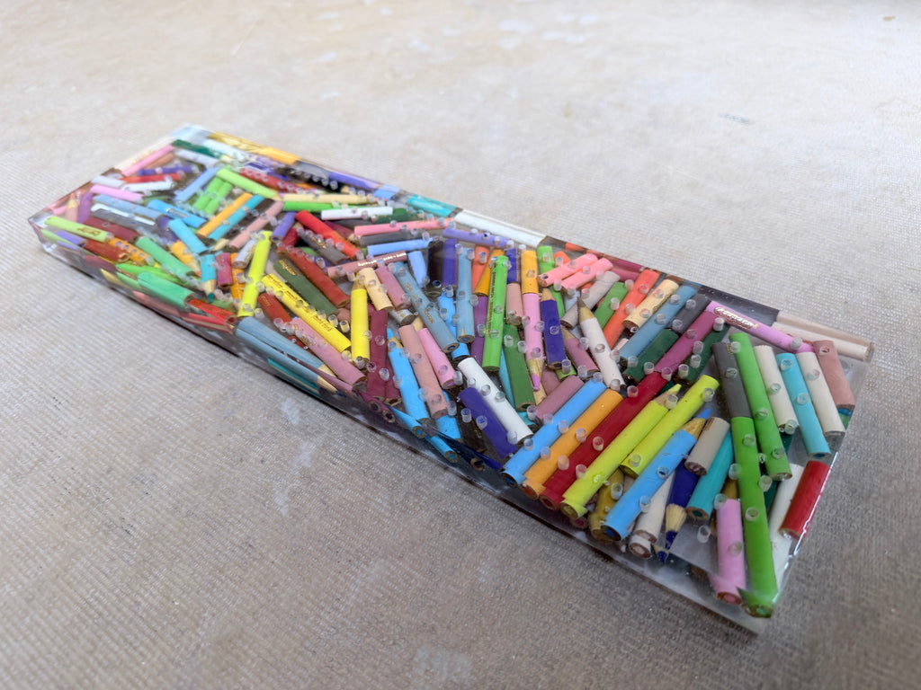 Color Pencil Cribbage Board