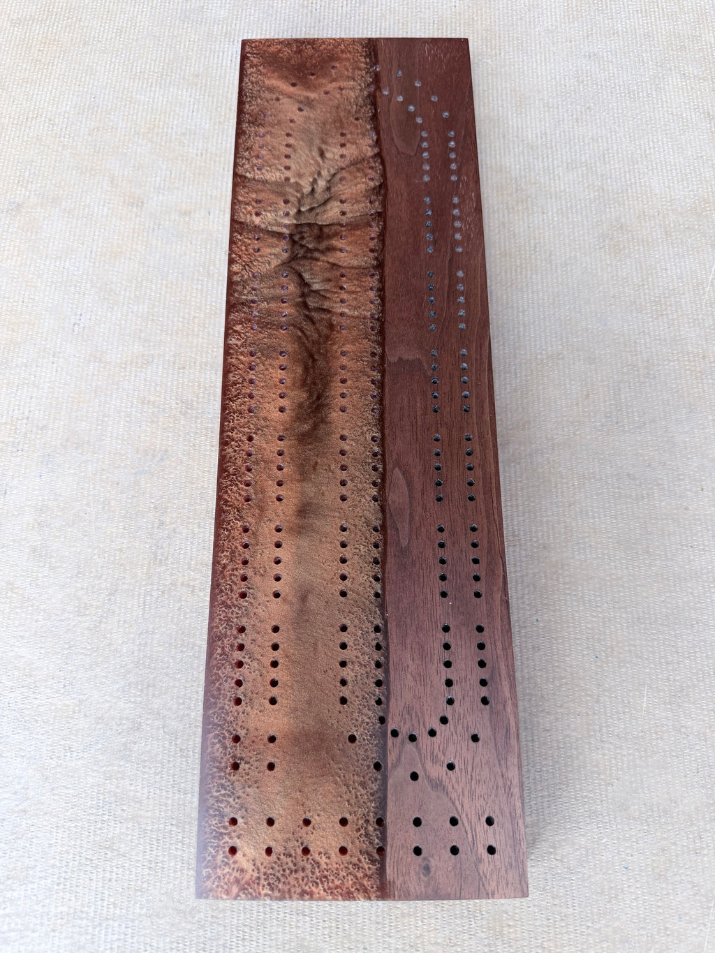 Black Walnut & Resin Cribbage Board