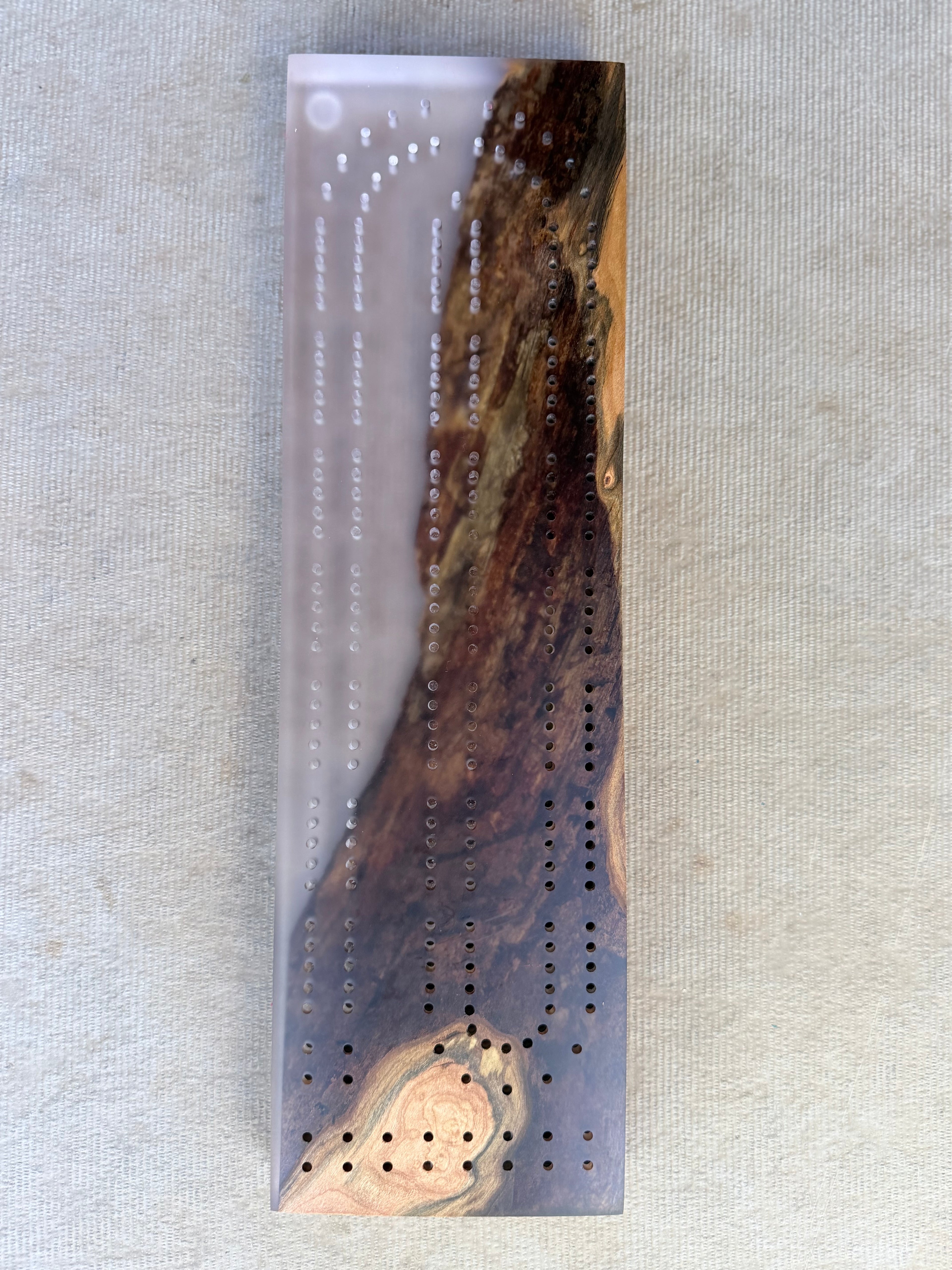 Maple & Blush Cribbage Board