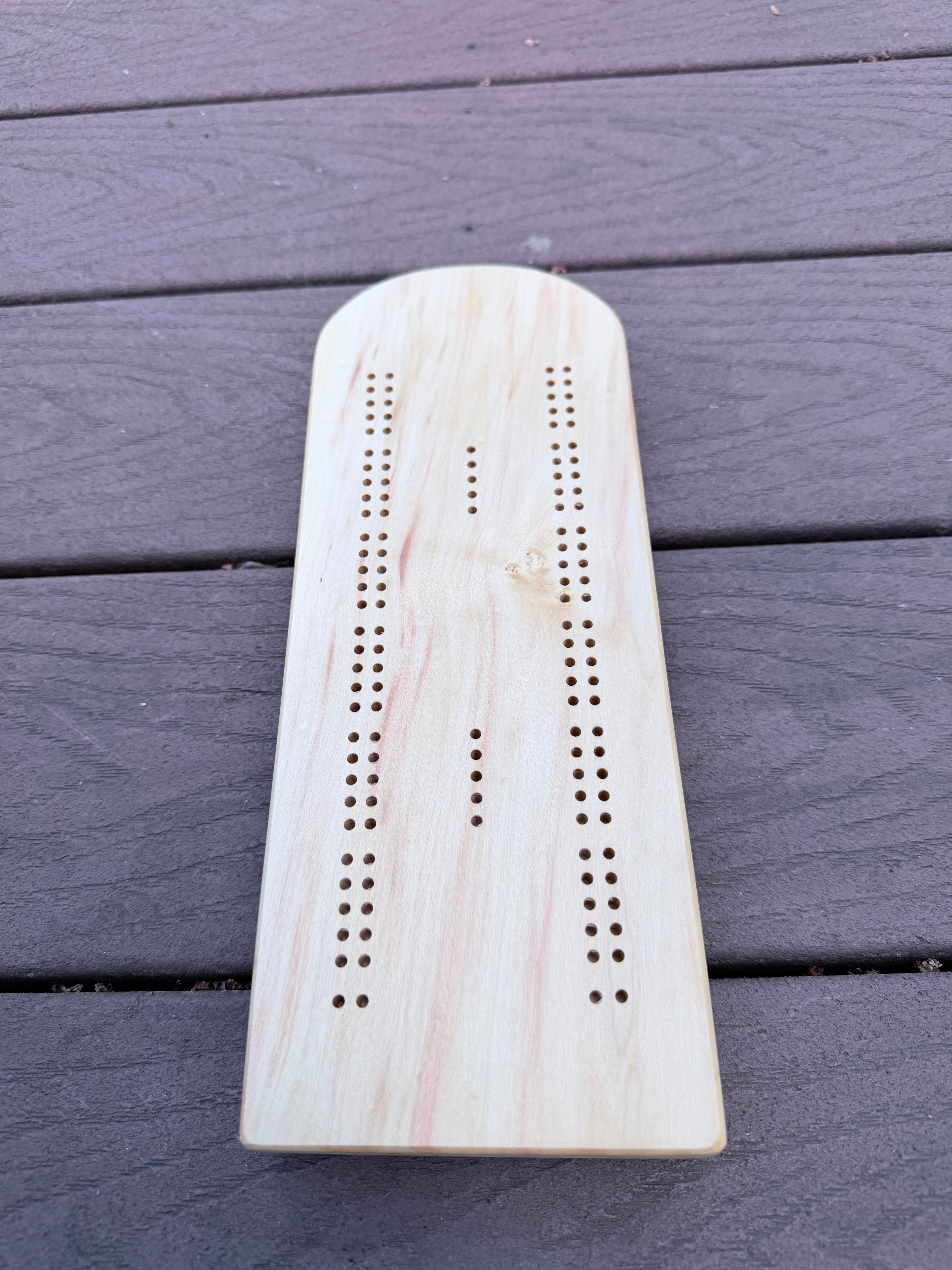 Classic Boxelder Cribbage Board 2